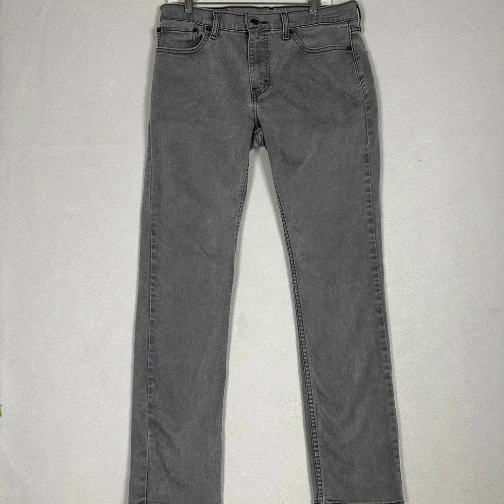 Levis 511 Jeans Mens 33X32 Grey Slim Fit Tapered Leg Stretch 5-Pocket Denim Pant